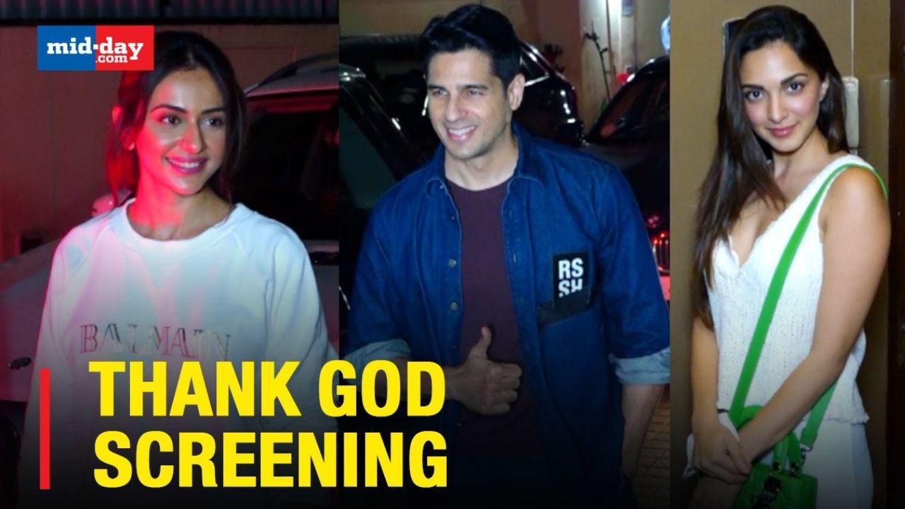 Sidharth Malhotra, Kiara Advani and Rakul Preet Singh at 'Thank God' screening  